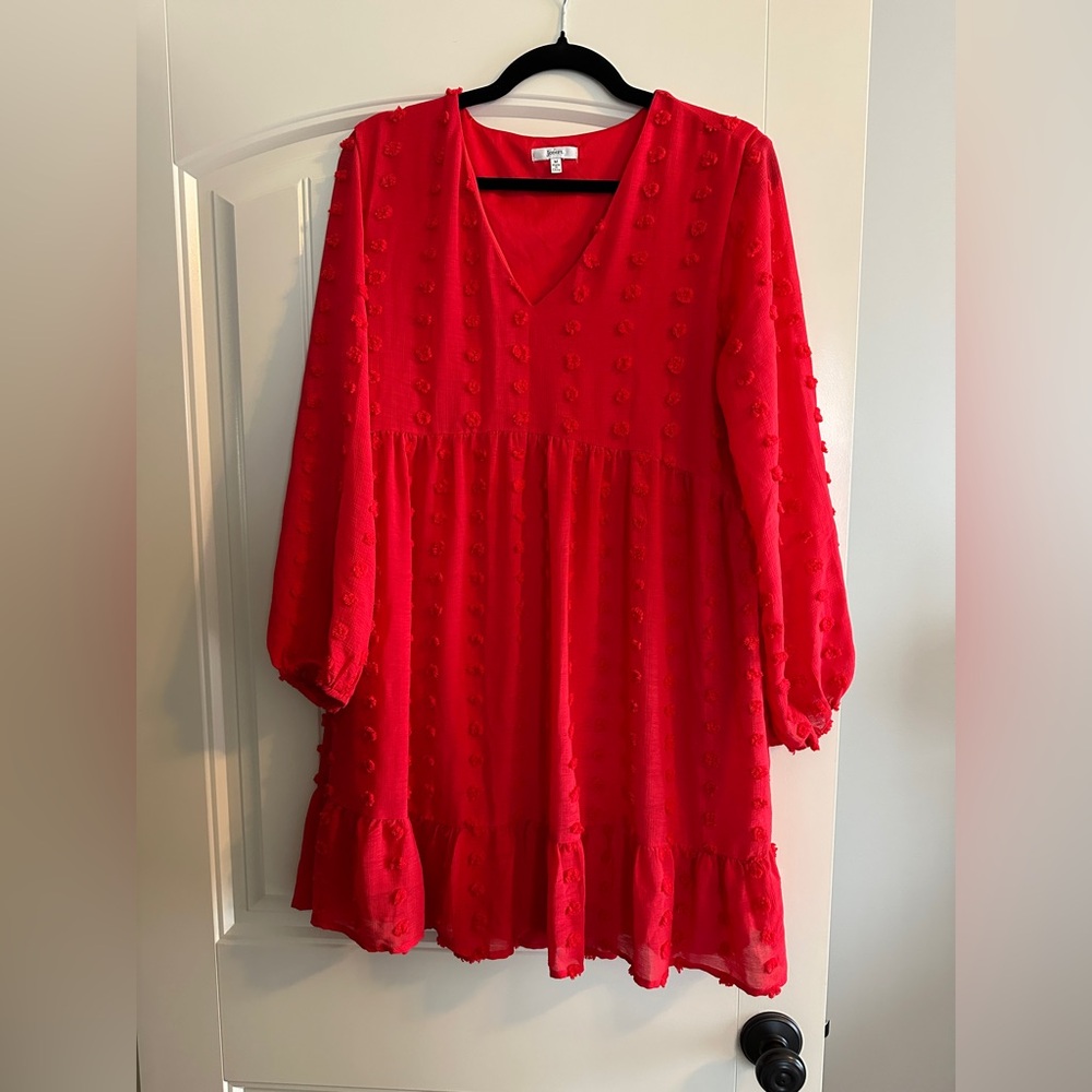 JODIFL Vibrant Red dress— or tunic with tights. Excellent condition ❤️❤️❤️